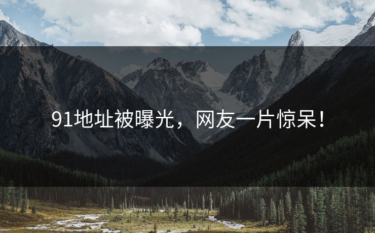 91地址被曝光，网友一片惊呆！