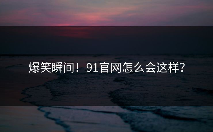 爆笑瞬间！91官网怎么会这样？